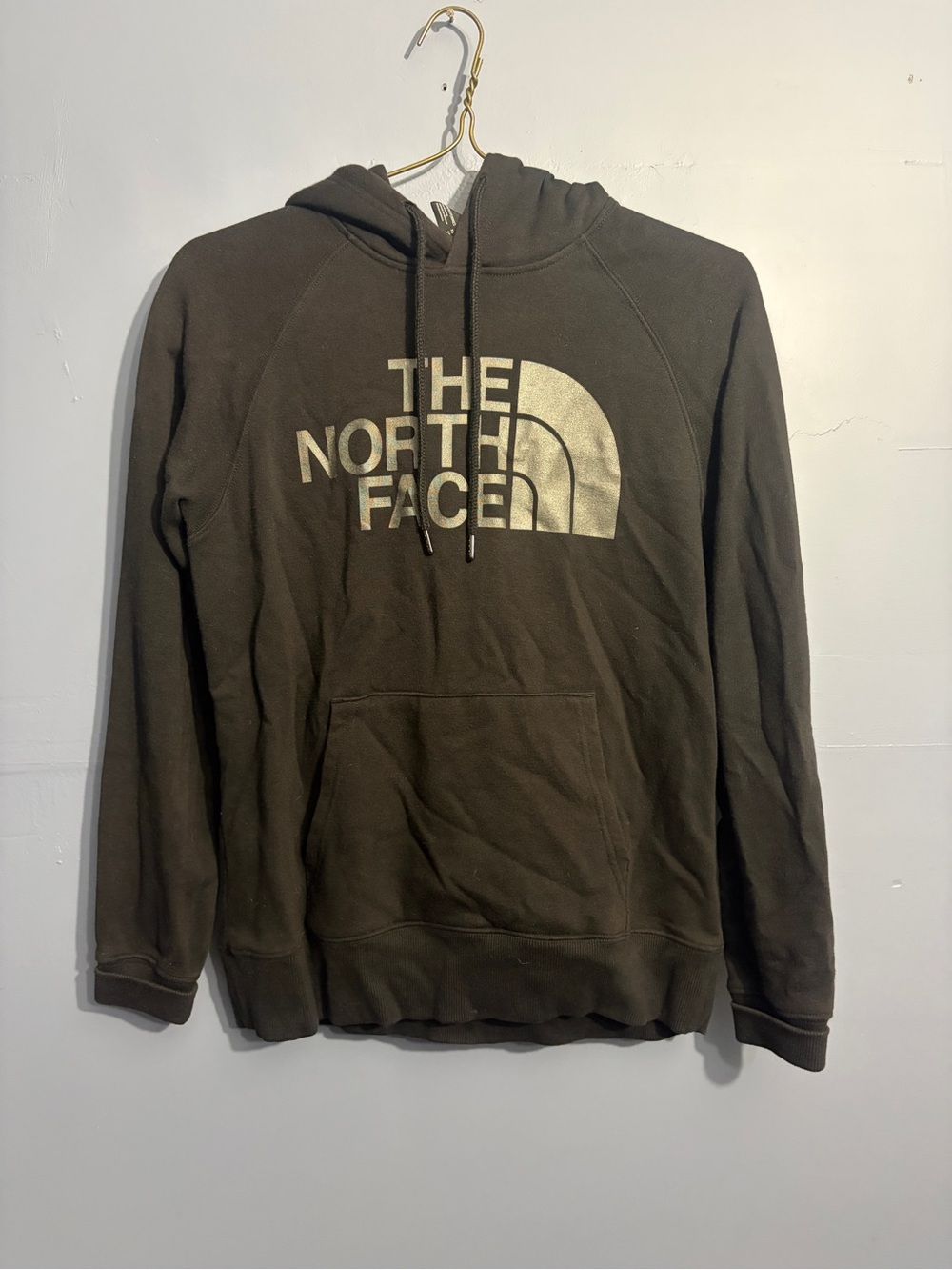 The North Face Brown Pullover Hoodie with Logo